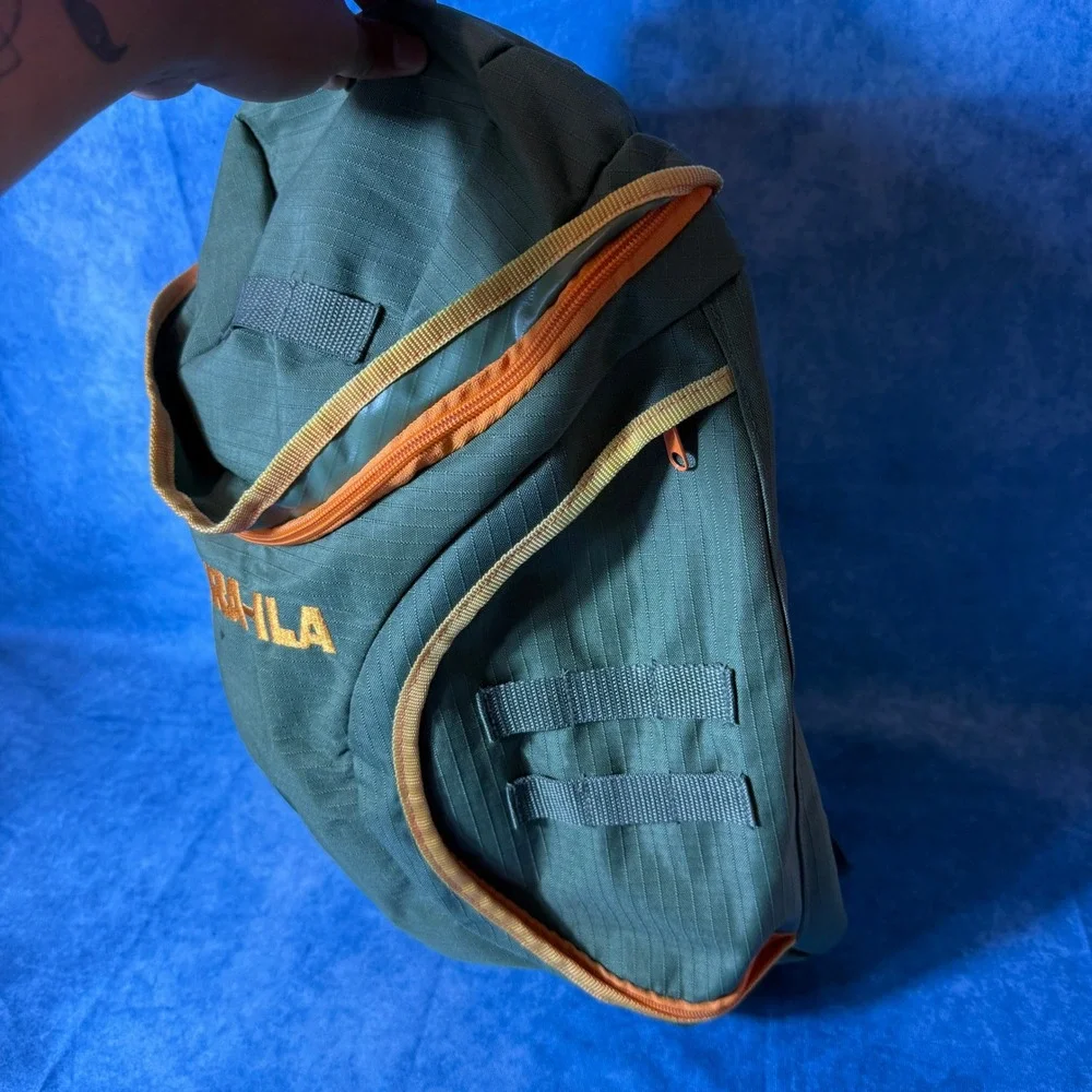 NRA-ILA Tactical Backpack Green Orange Ripstop Hiking Range Bag MOLLE Webbing